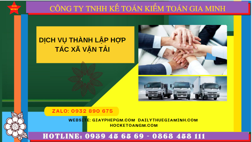 Dịch vụ thành lập hợp tác xã vận tải tại điện biên 6 Dịch vụ thành lập hợp tác xã vận tải tại Điện Biên