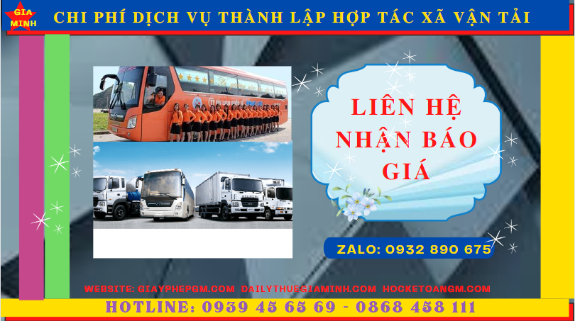 Dịch vụ thành lập hợp tác xã vận tải tại quảng bình 5 Chi phí thành lập hợp tác xã vận tải tại Quảng Bình
