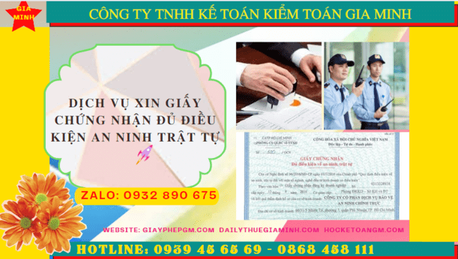 DỊCH VỤ XIN GIẤY CHỨNG NHẬN ĐỦ ĐIỀU KIỆN AN NINH TRẬT TỰ TẠI TT HUẾ 4 Dịch vụ xin giấy chứng nhận đủ điều kiện an ninh trật tự tại TT Huế
