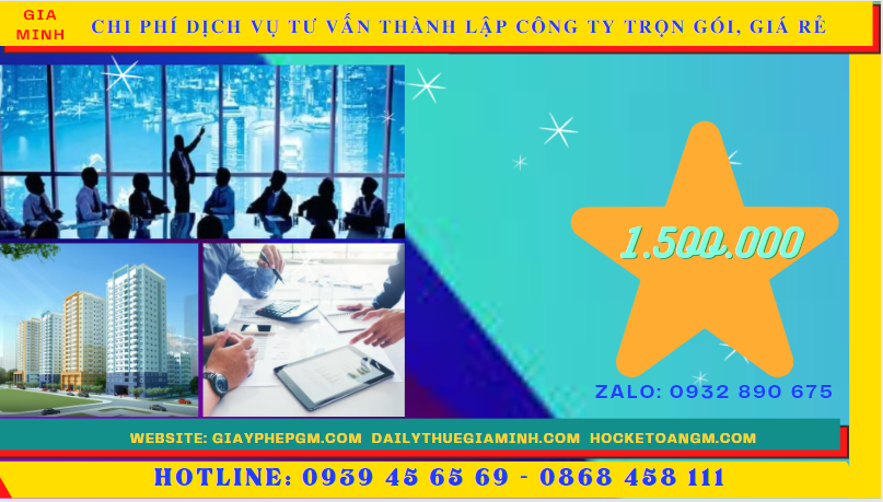 Dịch vụ tư vấn thành lập công ty trọn gói giá rẻ tại tphcm 6 Chi phí thành lập công ty trọn gói bao nhiêu tại Tphcm