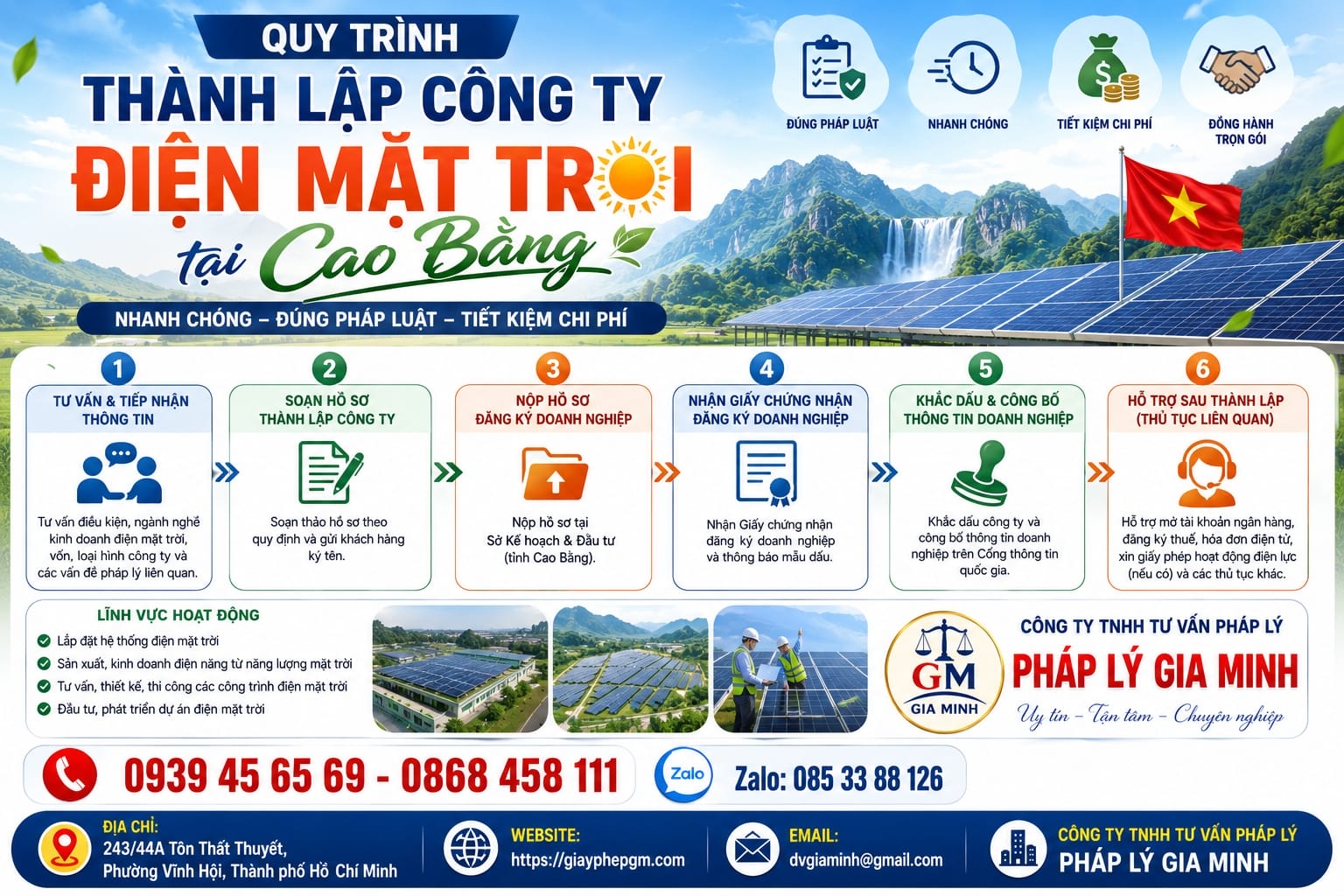 Thành lập công ty điện mặt trời tại Cao Bằng – Hướng dẫn thủ tục, điều kiện và kinh nghiệm thực tế 7 Thành lập công ty điện mặt trời tại Cao Bằng trọn gói