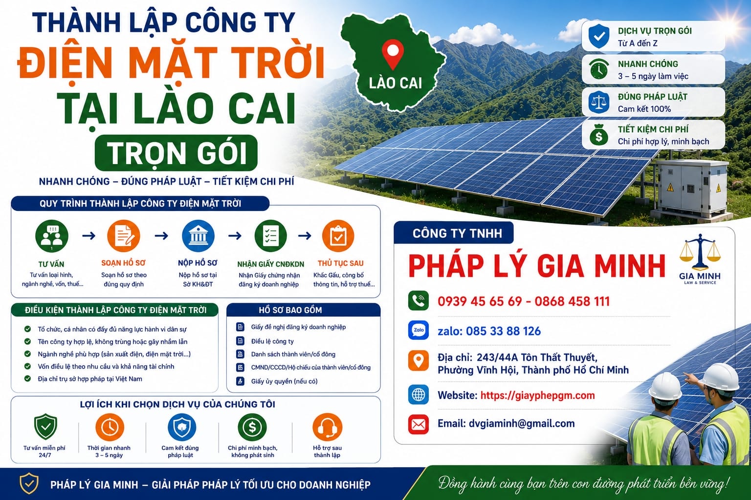 Thành lập công ty điện mặt trời tại Lào Cai 9 Thành lập công ty điện mặt trời tại Lào Cai trọn gói
