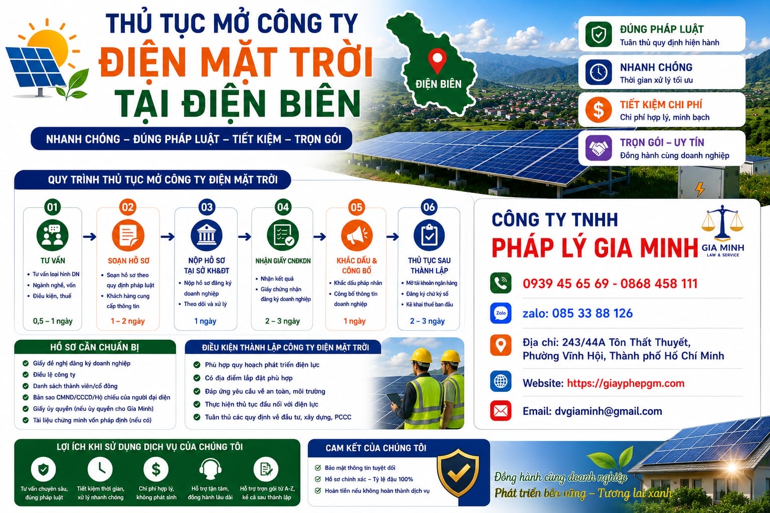 Thành lập công ty điện mặt trời tại điện biên 10 Thủ tục mở công ty điện mặt trời tại Điện Biên
