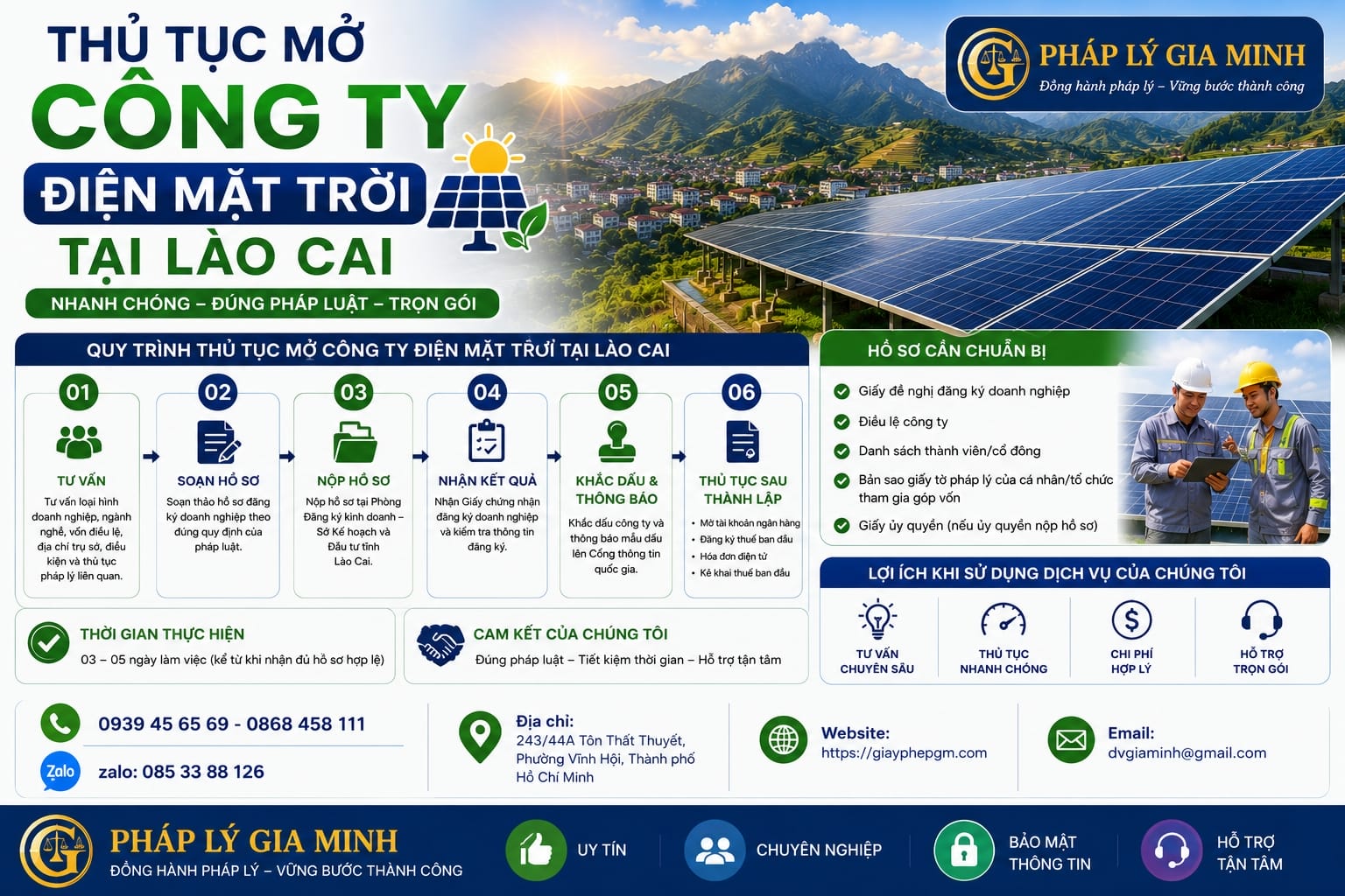 Thành lập công ty điện mặt trời tại Lào Cai 11 Thủ tục mở công ty điện mặt trời tại Lào Cai
