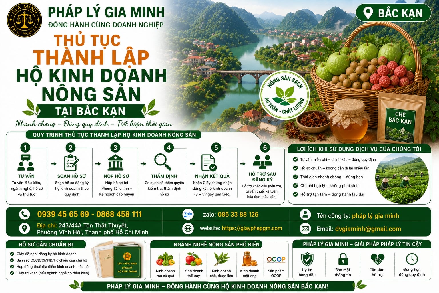 THÀNH LẬP HỘ KINH DOANH NÔNG SẢN TẠI BẮC KẠN 17 Thủ tục thành lập hộ kinh doanh nông sản Bắc Kạn
