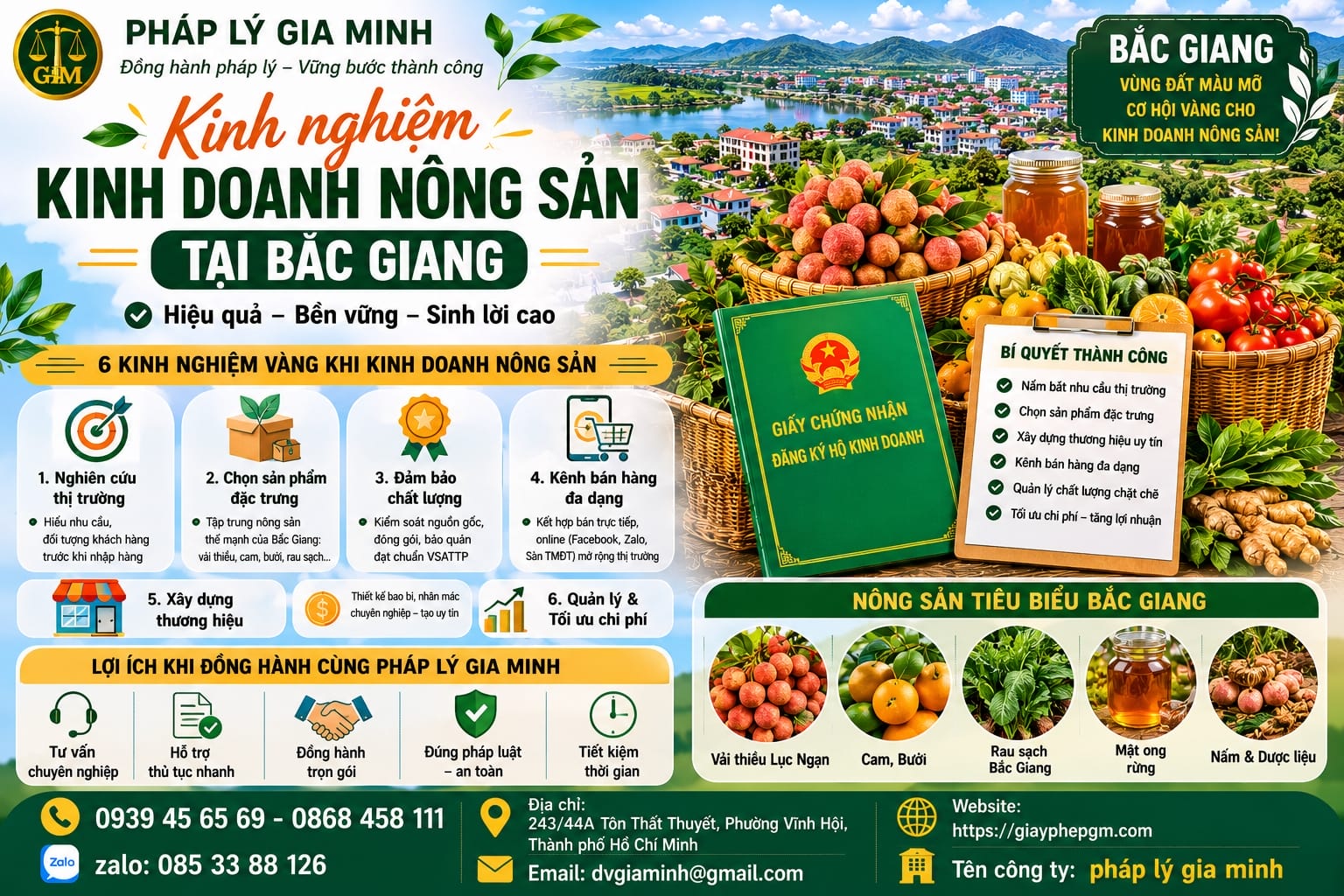 Tư vấn mở hộ kinh doanh nông sản Bắc Giang