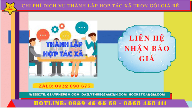 Dịch vụ thành lập hợp tác xã hà giang trọn gói giá rẻ 5 Chi phí dịch vụ thành lập hợp tác xã tại Hà Giang