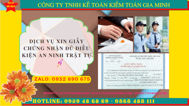 DỊCH VỤ XIN GIẤY CHỨNG NHẬN ĐỦ ĐIỀU KIỆN AN NINH TRẬT TỰ TẠI THỪA THIÊN HUẾ 4 Dịch vụ xin giấy chứng nhận đủ điều kiện an ninh trật tự tại Thừa Thiên Huế