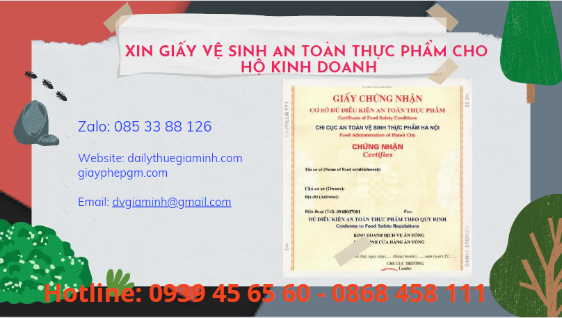 XIN GIẤY VỆ SINH AN TOÀN THỰC PHẨM CHO HỘ KINH DOANH TẠI CÀ MAU 6 Dịch vụ xin giấy chứng nhận vệ sinh an toàn thực phẩm cho hộ kinh doanh tại Cà Mau
