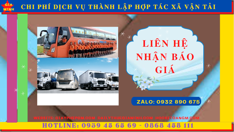 Chi phí thành lập hợp tác xã vận tải tại TT Huế