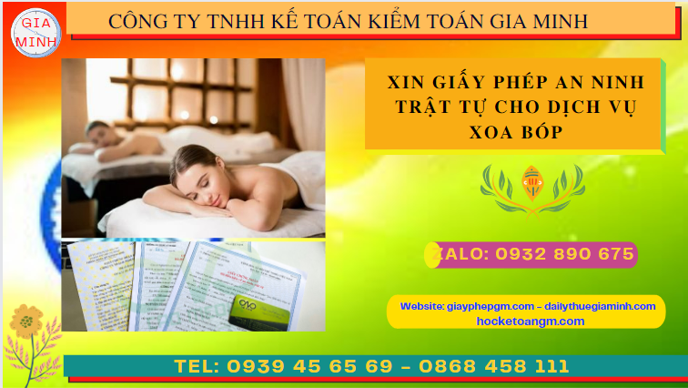 XIN GIẤY PHÉP AN NINH TRẬT TỰ CHO DỊCH VỤ XOA BÓP TẠI NGHỆ AN 1 Thủ tục xin giấy phép an ninh trật tự ở Nghệ An