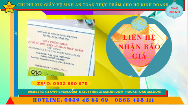XIN GIẤY VỆ SINH AN TOÀN THỰC PHẨM CHO HỘ KINH DOANH TẠI BẮC KẠN 5 Chi phí xin giấy vệ sinh an toàn thực phẩm cho hộ kinh doanh uy tín tại Bắc Cạn