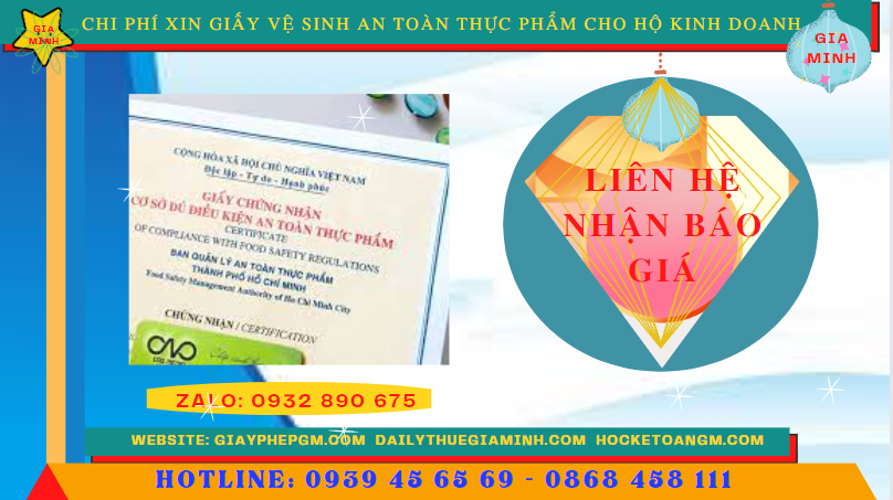 XIN GIẤY VỆ SINH AN TOÀN THỰC PHẨM CHO HỘ KINH DOANH TẠI HÀ GIANG 5 Chi phí xin giấy vệ sinh an toàn thực phẩm cho hộ kinh doanh uy tín tại Hà Giang
