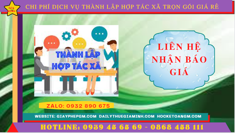 Dịch vụ thành lập hợp tác xã quảng ninh trọn gói giá rẻ 5 Chi phí dịch vụ thành lập hợp tác xã tại Phú Thọ