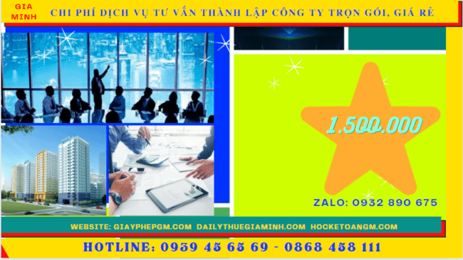 Dịch vụ tư vấn thành lập công ty trọn gói, giá rẻ tại bắc ninh 5 Chi phí thành lập công ty trọn gói bao nhiêu tại Bắc Ninh