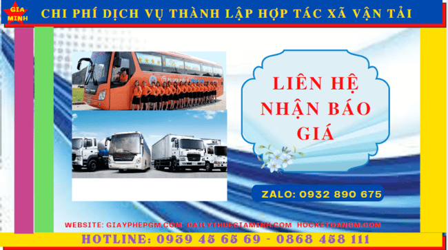 DỊCH VỤ THÀNH LẬP HỢP TÁC XÃ VẬN TẢI TẠI HÀ GIANG 5 Chi phí thành lập hợp tác xã vận tải tại Hà Giang