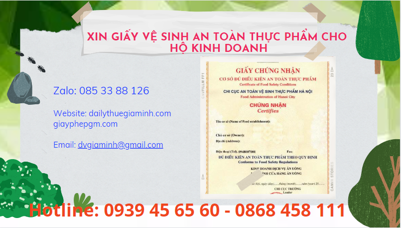 XIN GIẤY VỆ SINH AN TOÀN THỰC PHẨM CHO HỘ KINH DOANH TẠI THÀNH PHỐ HƯNG YÊN 6 Dịch vụ xin giấy chứng nhận vệ sinh an toàn thực phẩm cho hộ kinh doanh tại Thành Phố Hưng Yên