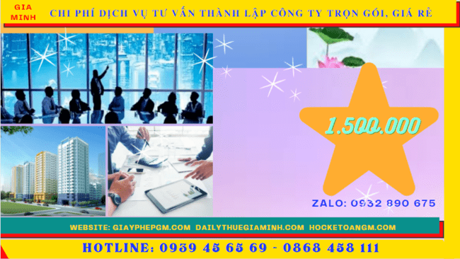 Chi phí thành lập công ty trọn gói bao nhiêu tại TT Huế