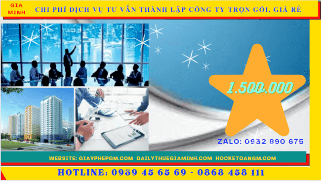 Dịch vụ tư vấn thành lập công ty trọn gói, giá rẻ tại thành phố huế 5 Chi phí thành lập công ty trọn gói bao nhiêu tại Thành Phố Huế