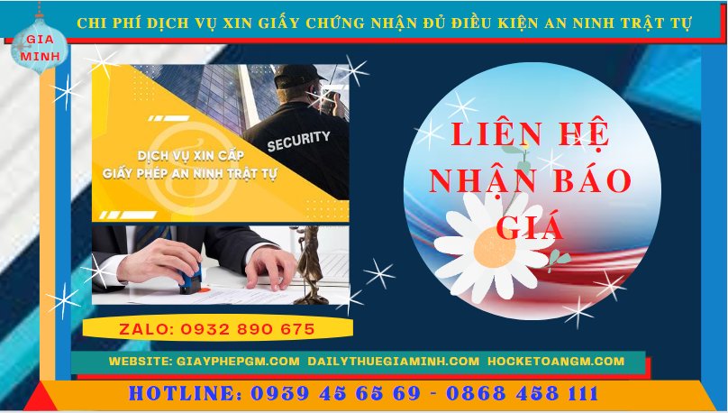 DỊCH VỤ XIN GIẤY CHỨNG NHẬN ĐỦ ĐIỀU KIỆN AN NINH TRẬT TỰ TẠI Thành phố HƯNG YÊN 5 Chi phí xin giấy phép an ninh trật tự nhanh gọn tại TP Hưng Yên