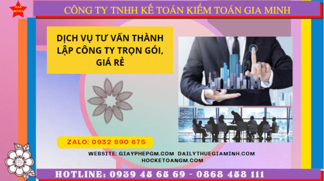 Dịch vụ thành lập công ty trọn gói giá rẻ tại Huế