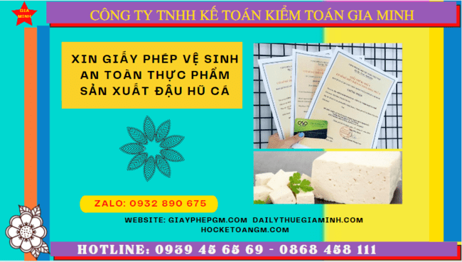 Xin giấy phép vsattp sản xuất đậu hũ cá tại thái nguyên 4 Hồ sơ xin giấy phép VSATTP sản xuất đậu hũ cá tại Thái Nguyên