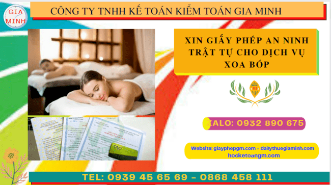 XIN GIẤY PHÉP AN NINH TRẬT TỰ CHO DỊCH VỤ XOA BÓP TẠI THANH HÓA 1 Thủ tục xin giấy phép an ninh trật tự ở Thanh Hóa