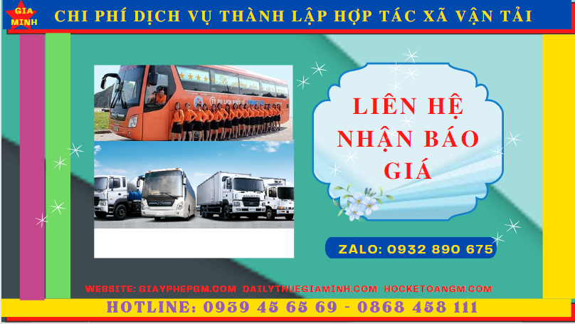 Dịch vụ thành lập hợp tác xã vận tải tại quảng ninh 5 Chi phí thành lập hợp tác xã vận tải tại Quảng Ninh