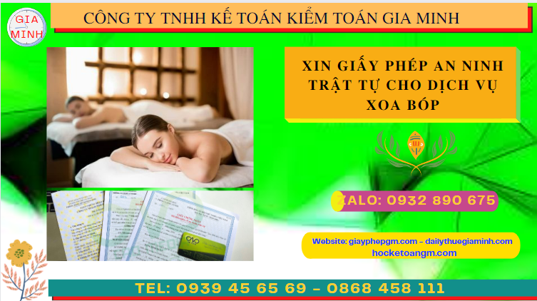 XIN GIẤY PHÉP AN NINH TRẬT TỰ CHO DỊCH VỤ XOA BÓP TẠI TT HUẾ 1 Thủ tục xin giấy phép an ninh trật tự ở TT Huế