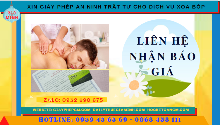 XIN GIẤY PHÉP AN NINH TRẬT TỰ CHO DỊCH VỤ XOA BÓP TẠI LAI CHÂU 5 Chi phí xin giấy phép an ninh trật tự cho dịch vụ xoa bóp tại Lai Châu