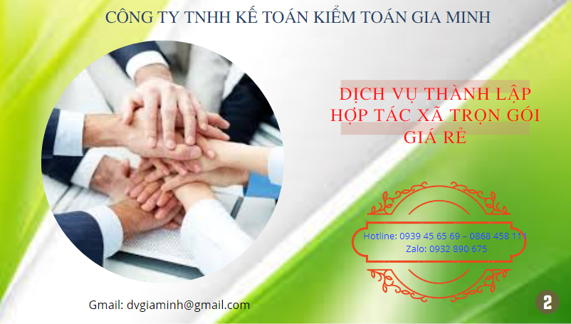 Dịch vụ thành lập hợp tác xã Hòa Bình trọn gói giá rẻ