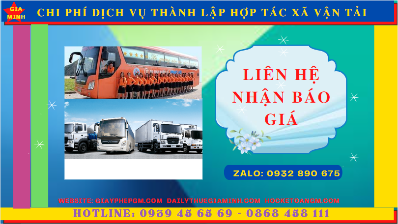 Dịch vụ thành lập hợp tác xã vận tải tại điện biên 5 Chi phí thành lập hợp tác xã vận tải tại Điện Biên