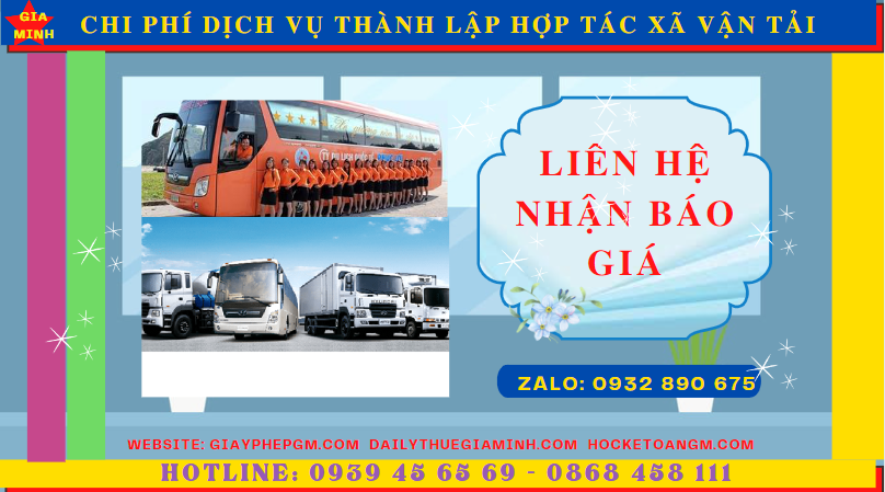 Dịch vụ thành lập hợp tác xã vận tải tại lào cai 5 Chi phí thành lập hợp tác xã vận tải tại Lào Cai