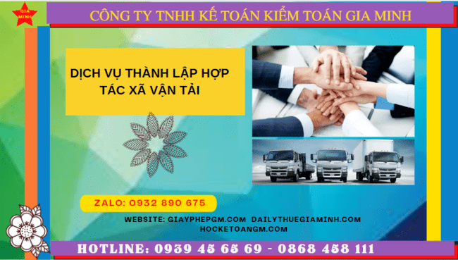 DỊCH VỤ THÀNH LẬP HỢP TÁC XÃ VẬN TẢI TẠI SƠN LA 6 Dịch vụ thành lập hợp tác xã vận tải tại Sơn La