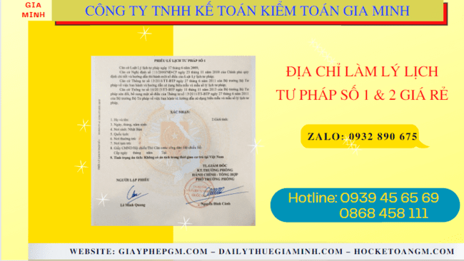 ĐỊA CHỈ LÀM LÝ LỊCH TƯ PHÁP SỐ 1 & 2 TẠI THÁI NGUYÊN GIÁ RẺ 4 Dịch vụ làm lý lịch tư pháp số 1 & 2 giá rẻ tại Thái Nguyên