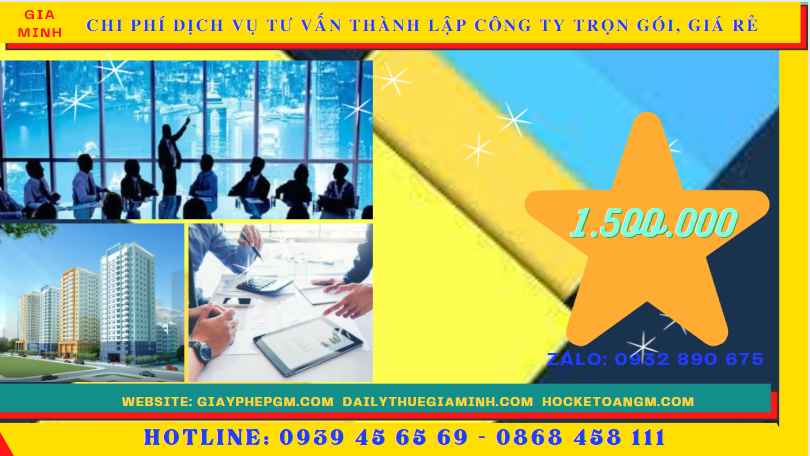 Dịch vụ tư vấn thành lập công ty trọn gói, giá rẻ tại thừa thiên huế 11 Chi phí thành lập công ty trọn gói bao nhiêu tại Thừa Thiên Huế