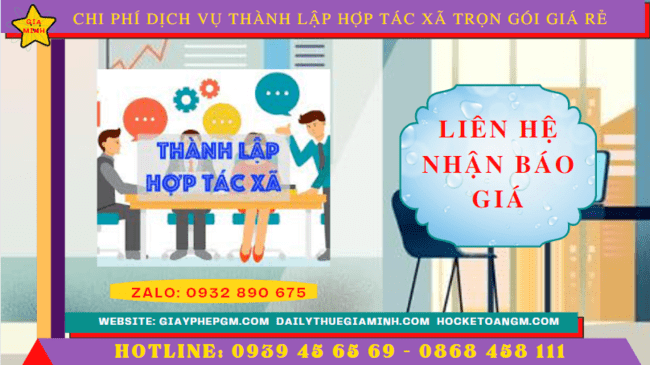 Dịch vụ thành lập hợp tác xã lai châu trọn gói giá rẻ 5 Chi phí dịch vụ thành lập hợp tác xã tại Lai Châu