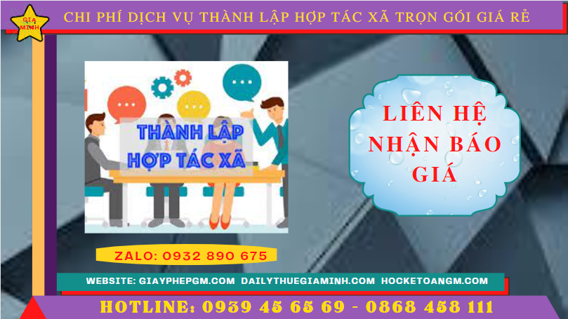 Dịch vụ thành lập hợp tác xã lào cai trọn gói giá rẻ 5 Chi phí dịch vụ thành lập hợp tác xã tại Lào Cai