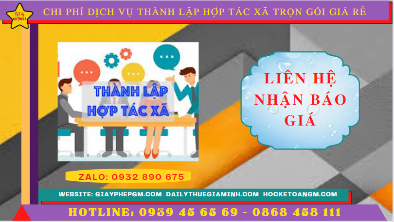 Dịch vụ thành lập hợp tác xã sơn la trọn gói giá rẻ 5 Chi phí dịch vụ thành lập hợp tác xã tại Sơn La