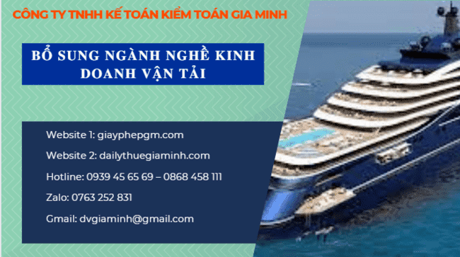 Thủ tục bổ sung ngành nghề kinh doanh vận tải 6 Bổ sung ngành nghề kinh doanh vận tải cần giấy tời gì