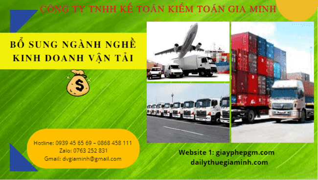Thủ tục bổ sung ngành nghề kinh doanh vận tải 4 Bổ sung ngành nghề kinh doanh vận tải như thế nào?