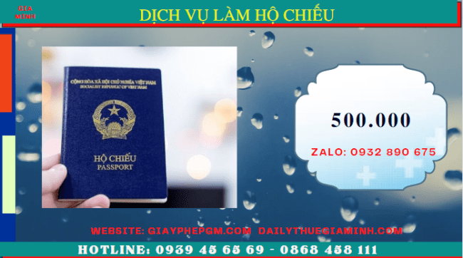Chi phí làm hộ chiếu online