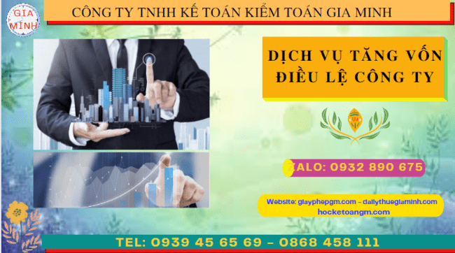 DỊCH VỤ TĂNG VỐN ĐIỀU LỆ CÔNG TY TẠI CÀ MAU CHỈ 1.200.000Đ 6 Hồ sơ tăng vốn điều lệ công ty mới nhất tại Cà Mau