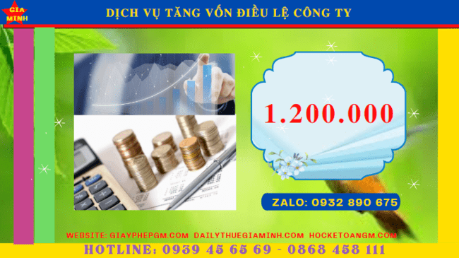 DỊCH VỤ TĂNG VỐN ĐIỀU LỆ CÔNG TY TẠI CÀ MAU CHỈ 1.200.000Đ 5 Chi phí dịch vụ tăng vốn điều lệ công ty cổ phần tại Cà Mau