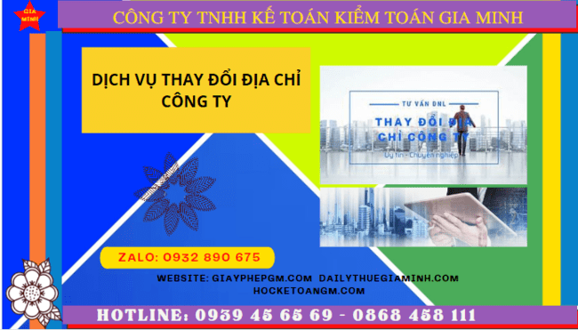 Dịch vụ thay đổi địa chỉ công ty tại bắc ninh chỉ 1.200.000 đ 6 Thủ tục chuyển địa điểm kinh doanh thay đổi tên công ty tại Bắc Ninh