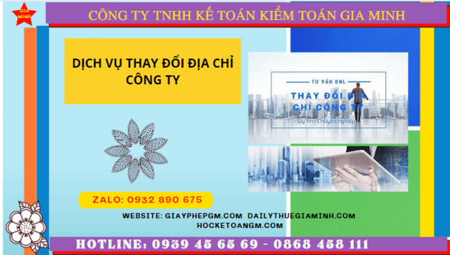 Dịch vụ thay đổi địa chỉ công ty tại nam định chỉ 1.200.000 đ 6 Thủ tục chuyển địa điểm kinh doanh thay đổi tên công ty tại Nam Định