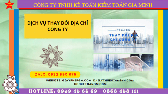Dịch vụ thay đổi địa chỉ công ty tại bắc ninh chỉ 1.200.000 đ 4 Dịch vụ thay đổi địa chỉ trụ sở công ty tại Bắc Ninh