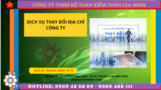 Dịch vụ thay đổi địa chỉ công ty tại hưng yên chỉ 1.200.000 đ 4 Dịch vụ thay đổi địa chỉ trụ sở công ty tại Hưng Yên