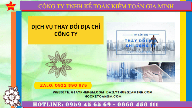 Dịch vụ thay đổi địa chỉ công ty tại nam định chỉ 1.200.000 đ 4 Dịch vụ thay đổi địa chỉ trụ sở công ty tại Nam Định