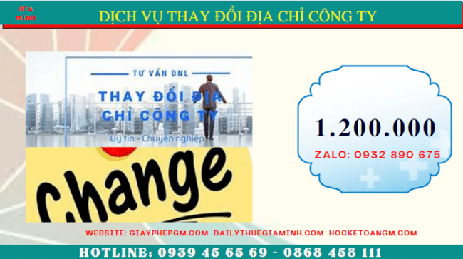 Dịch vụ thay đổi địa chỉ công ty tại nam định chỉ 1.200.000 đ 5 Chi phí dịch vụ thay đổi địa chỉ công ty tại Nam Định chỉ 1.200.000 Đ